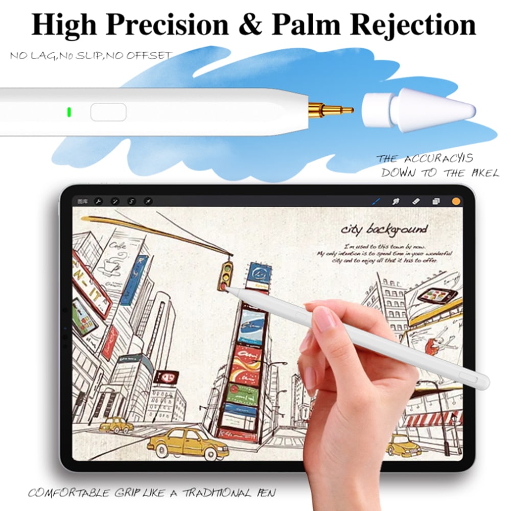 Techsuit stylus για tablet Microsoft Surface, απόρριψη παλάμης, πλευρική απορρόφηση, 90mAh, 5V, 0.2A - μαύρο - Image 2