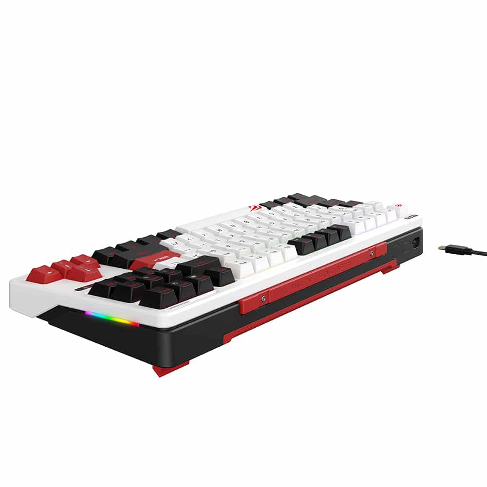 Havit - Gaming Keyboard (kb902l) - USB-C, With Rgb Lights, 1.8m, 200ma - Black / White / Red - Image 5