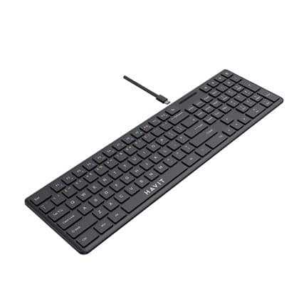 Havit - Wired Keyboard (kb252) - USB-C, 300ma, 1.5m, 5v - Black