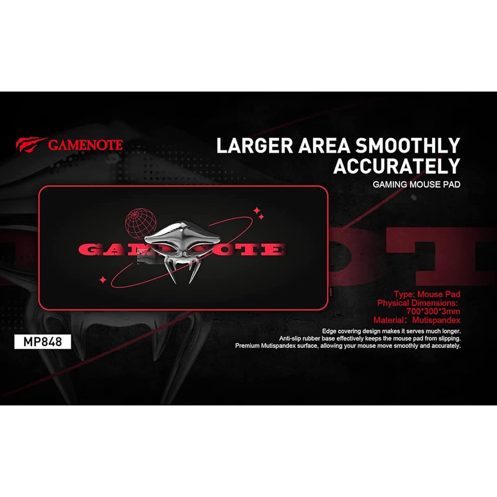 Havit - Mouse Pad (mp848) - For Gaming, Non-Slip Rubber Base, Textil - Black - Image 6