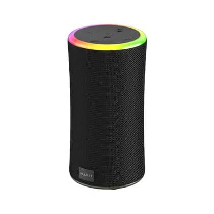 Havit - Wireless Speaker (sk833bt) - Type-C, Bluetooth 5.3, Tws, Tf, USB, Hands-Free Calls, Rgb Lights, Ipx6, 4000mah - Black