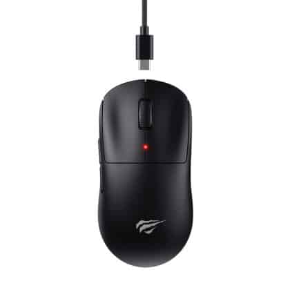 Havit - Wireless Gaming Mouse (ms970wb Pro) - 2.4ghz, 800/1600/2400/3200/6400/12000 Dpi, 300mah - Black