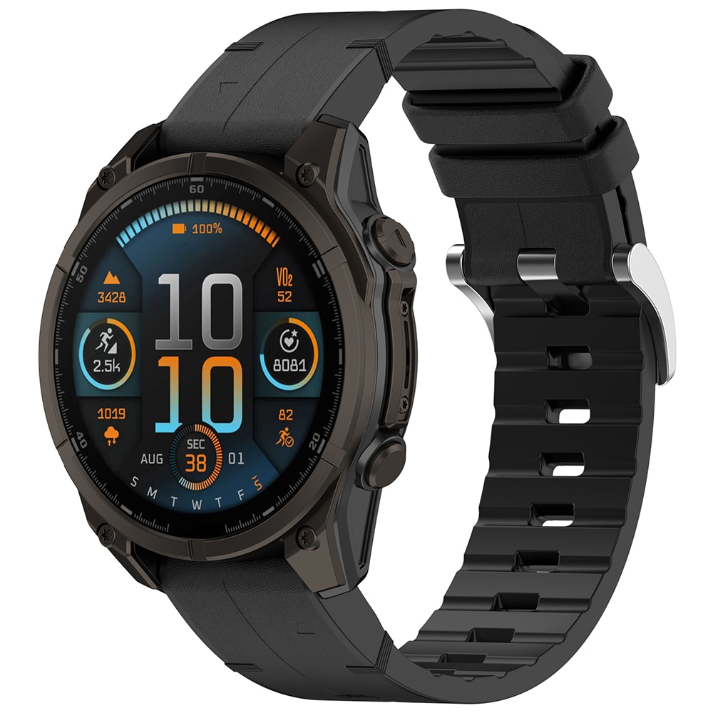 Techsuit - Watchband QuickFit 22mm (W071) - Garmin Fenix 5/5 Plus 6/6 Pro/7/Forerunner 935/945/Approach S60 - Black - Image 2