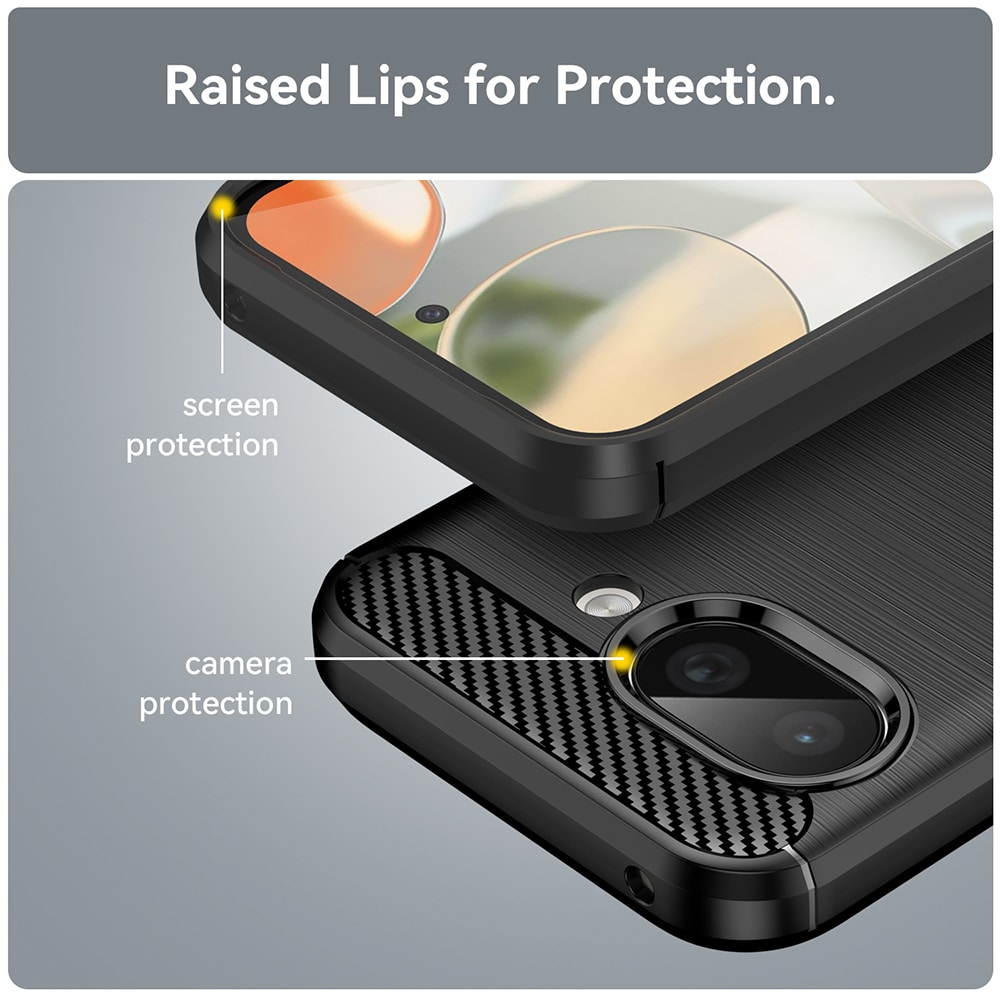 Techsuit Carbon Silicone - θήκη για Google Pixel 9a - Μαύρο - Image 6