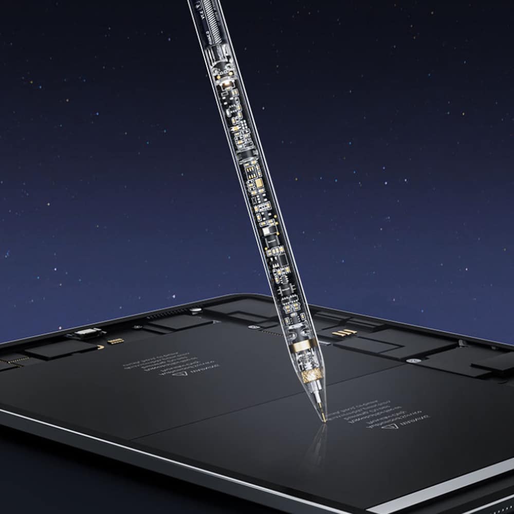Techsuit - Premium Stylus Pen (C10 Pro) - για iPad 2018+, Ψηφιακή Μαγνητική Φόρτιση, Χωρητική - Διαφανές / Μαύρο - Image 4