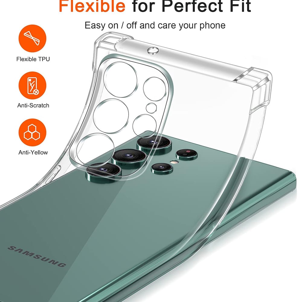 Techsuit Shockproof Clear Silicone - θήκη για Samsung Galaxy S25 Ultra - Διάφανο - Image 5