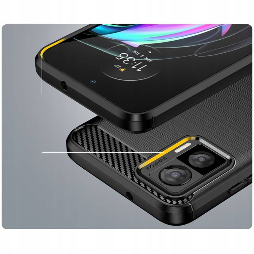 Techsuit Carbon Silicone - θήκη για Motorola Edge 30 Neo - Μαύρο - Image 4