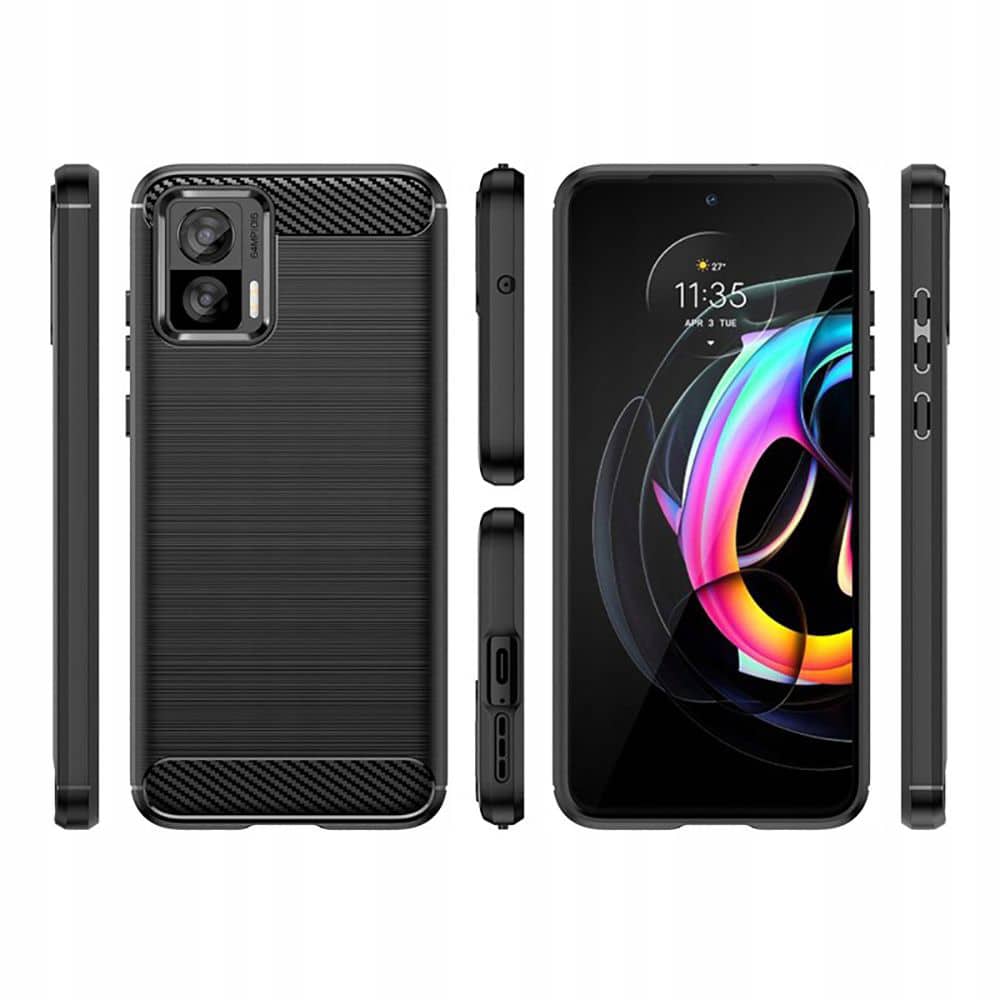 Techsuit Carbon Silicone - θήκη για Motorola Edge 30 Neo - Μαύρο - Image 2
