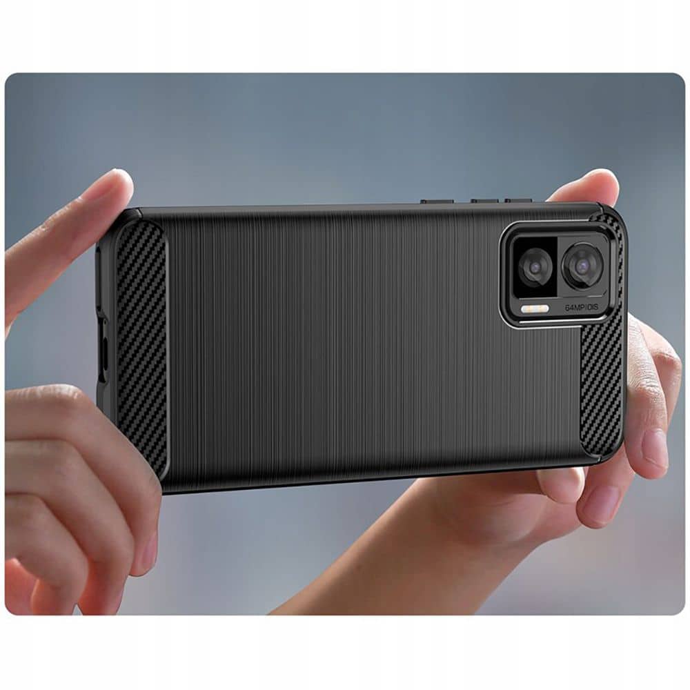 Techsuit Carbon Silicone - θήκη για Motorola Edge 30 Neo - Μαύρο - Image 7