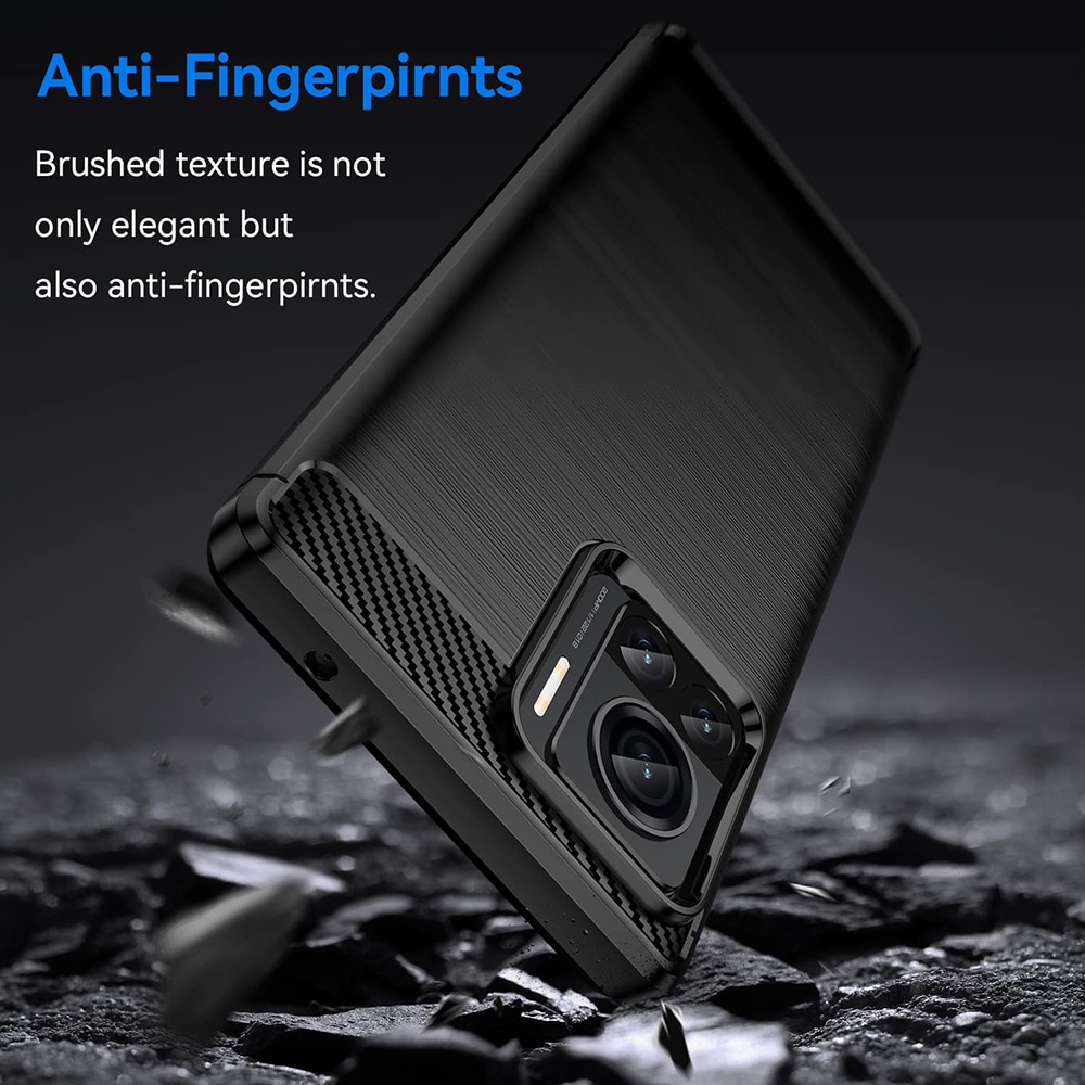 Techsuit Carbon Silicone - θήκη για Motorola Edge 30 Ultra - Μαύρο - Image 3