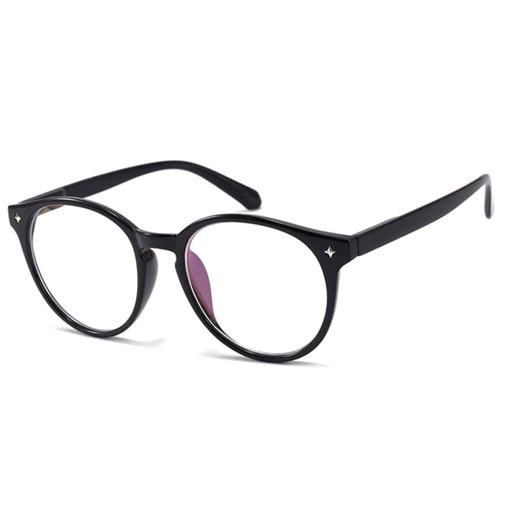 Γυαλιά κατά του Μπλε Φωτός PC - Στρογγυλά, Unisex - Techsuit Reflex PC28003 - Μαύρο - Image 2
