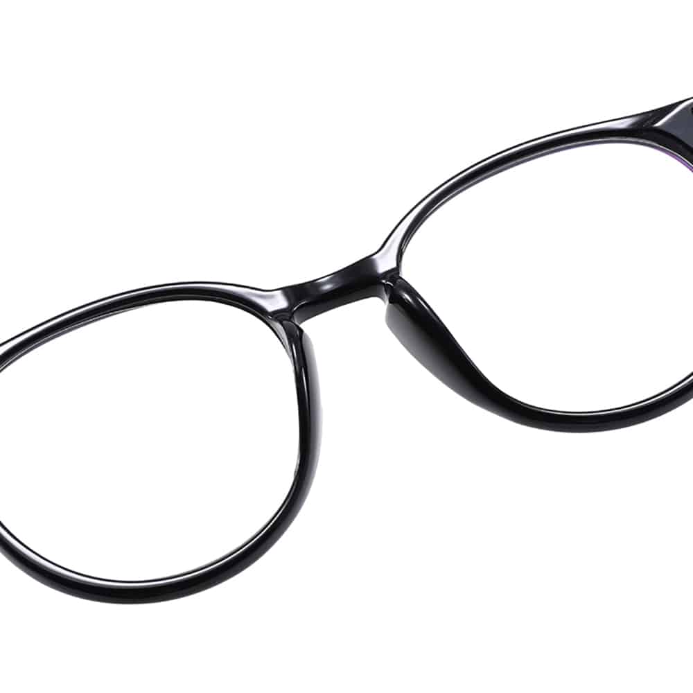 Γυαλιά κατά του Μπλε Φωτός PC - Στρογγυλά, Unisex - Techsuit Reflex PC28003 - Μαύρο - Image 4