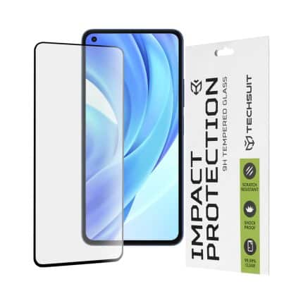 Techsuit - 111D Πλήρης Κάλυψη / Full Glue Γυαλί - Xiaomi Mi 11 Lite 4G / Mi 11 Lite 5G / 11 Lite 5G NE - Μαύρο
