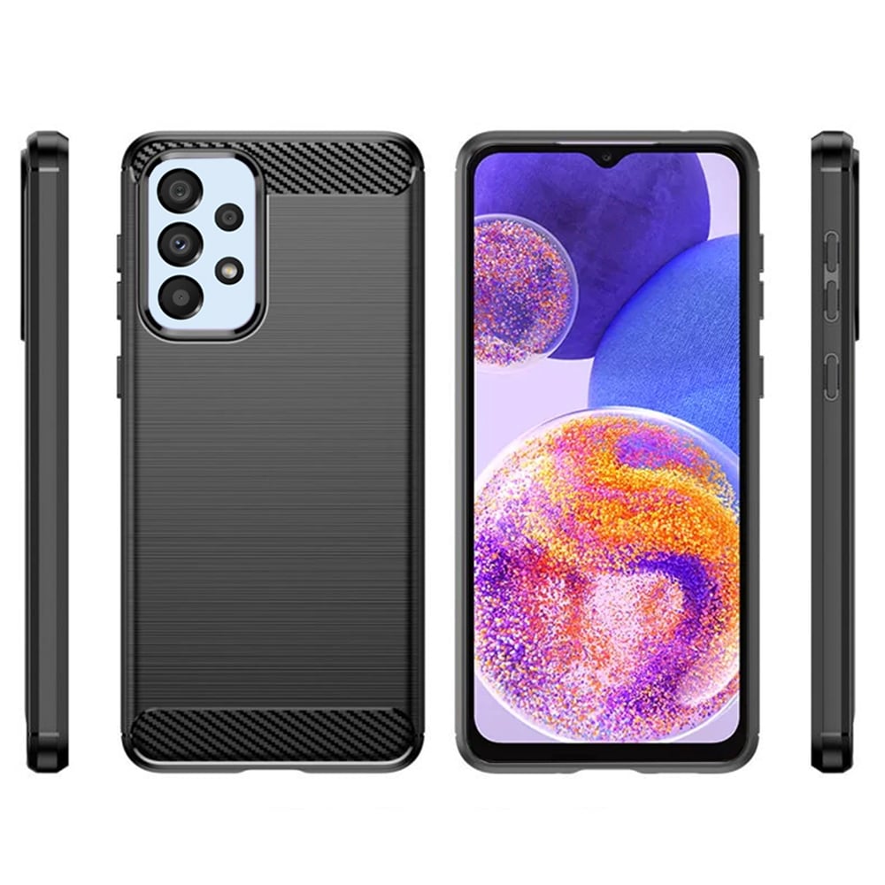 Techsuit Carbon Silicone - θήκη για Samsung Galaxy A23 - Μαύρο - Image 2