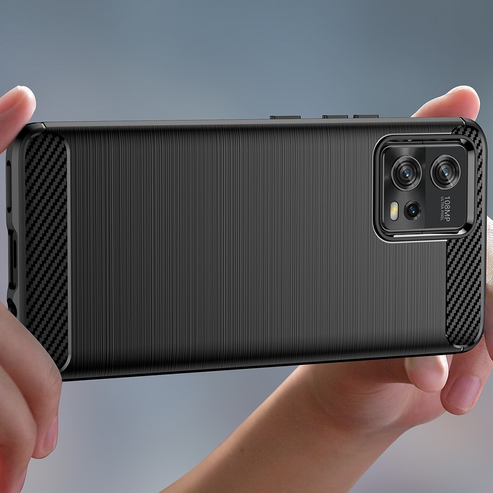 Techsuit Carbon Silicone - θήκη για Motorola Moto G72 - Μαύρο - Image 3