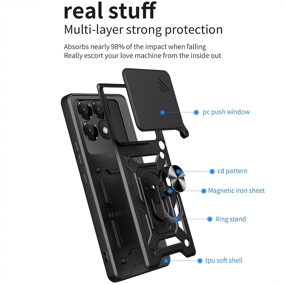 Techsuit CamShield Series - θήκη για Xiaomi Poco F6 Pro - Μαύρο - Image 2