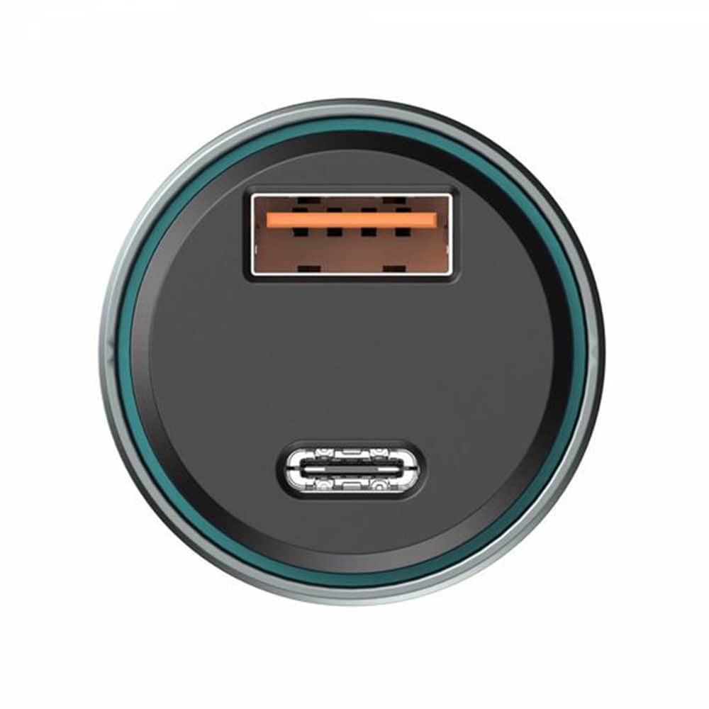 Havit - Car Charger (cc2017) - Type-C, USB, 45w, 3a, Visible Internal Structural Design - Black / Blue - Image 2