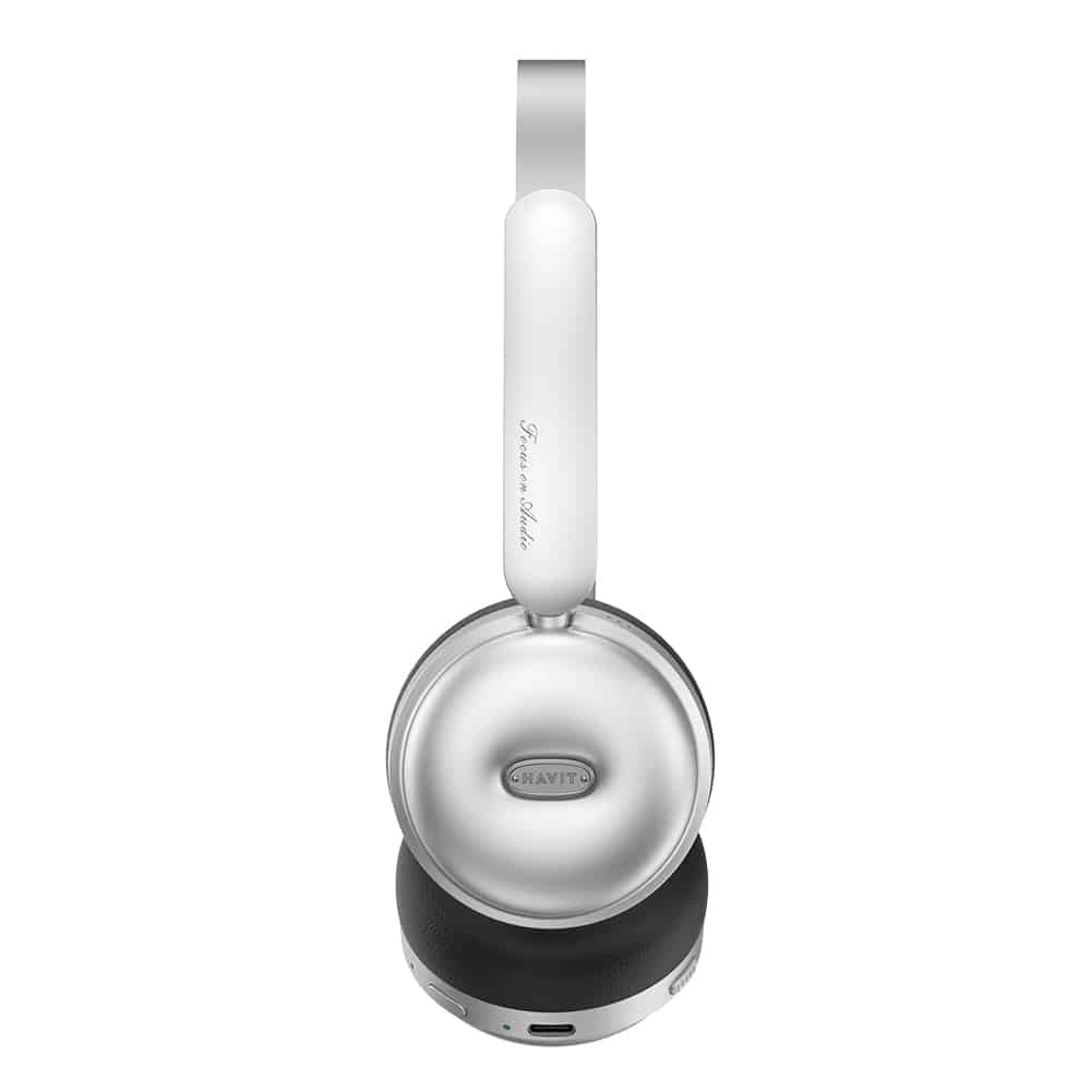 Havit - Wireless Headphones (h616bt) - On-Ear, Bluetooth 5.4, 400mah, Type-C - Silver / Black - Image 3