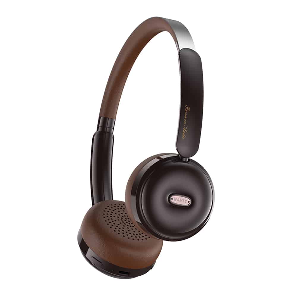 Havit - Wireless Headphones (h616bt) - On-Ear, Bluetooth 5.4, 400mah, Type-C - Brown - Image 3