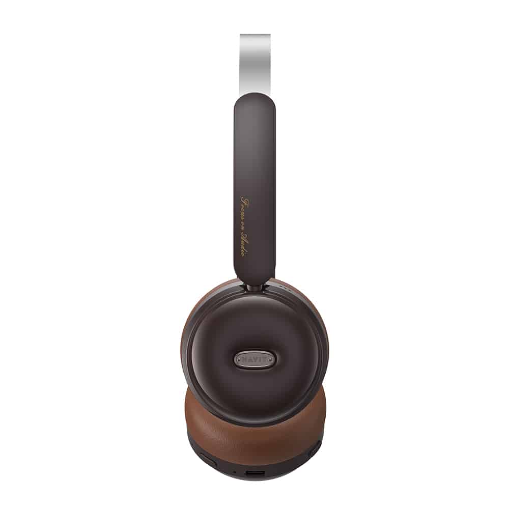 Havit - Wireless Headphones (h616bt) - On-Ear, Bluetooth 5.4, 400mah, Type-C - Brown - Image 5