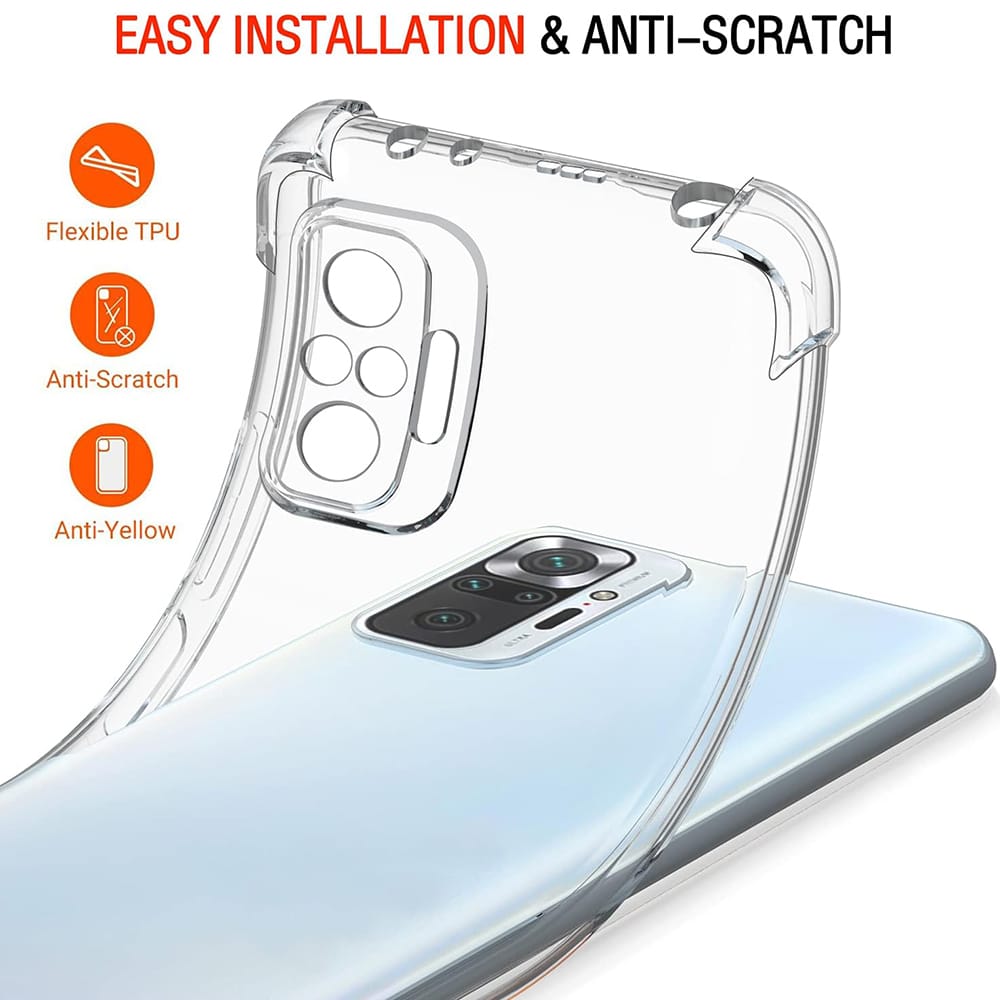 Techsuit Shockproof Clear Silicone - θήκη για Xiaomi Redmi Note 10 - Διάφανο - Image 2