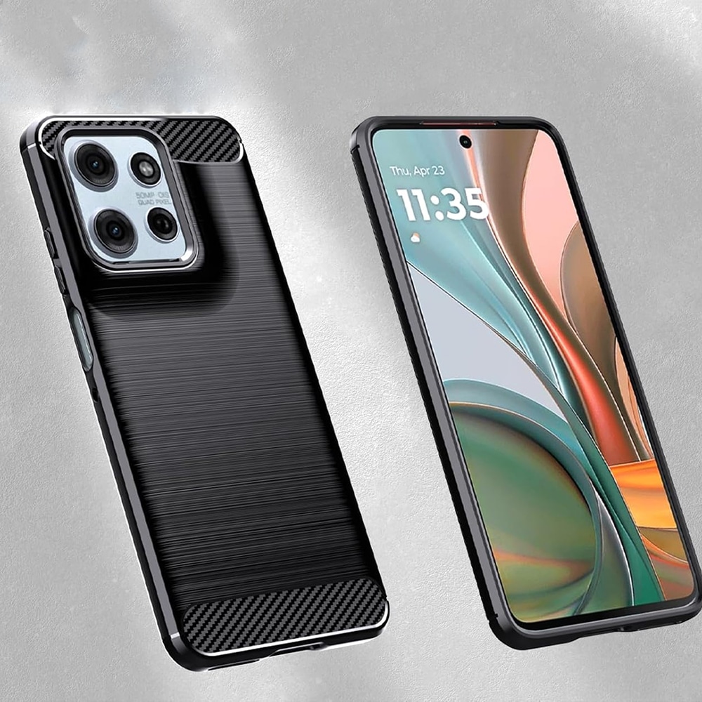 Techsuit Carbon Silicone - θήκη για Motorola Moto G15 - Μαύρο - Image 3