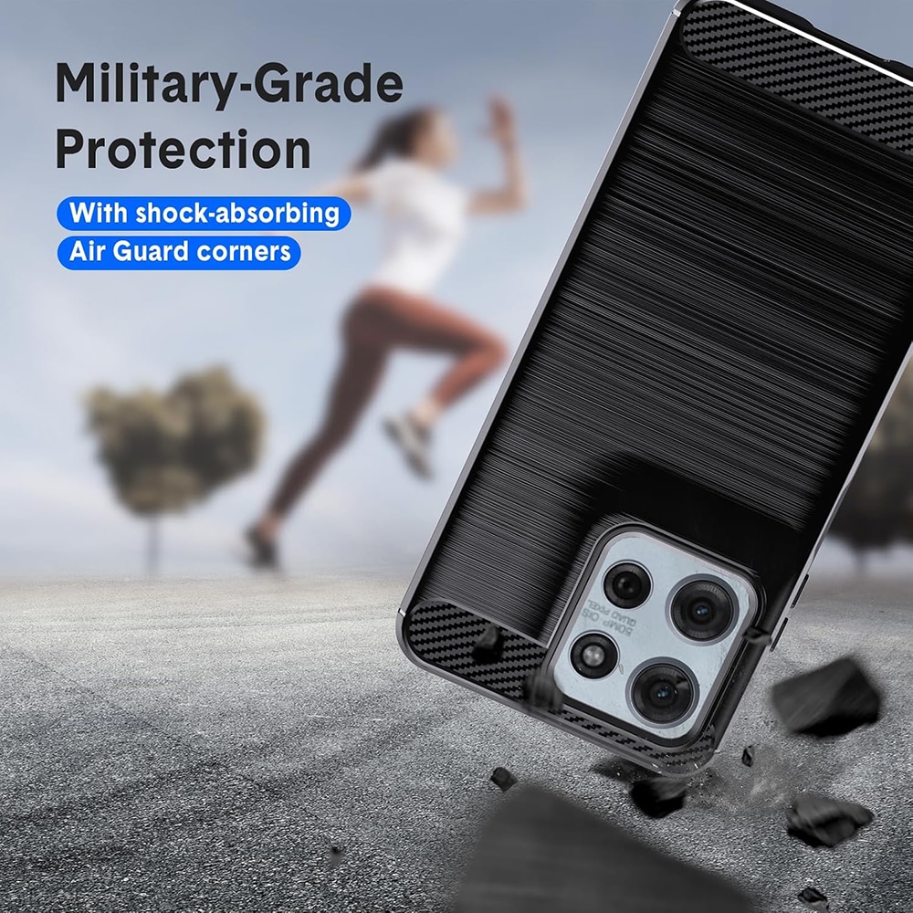 Techsuit Carbon Silicone - θήκη για Motorola Moto G15 - Μαύρο - Image 5