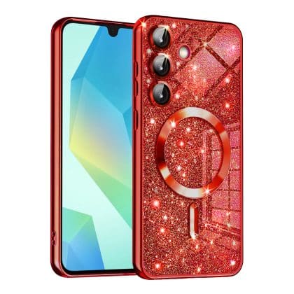 Techsuit Luxury Glitter MagSafe - θήκη για Samsung Galaxy A16 - Κόκκινο