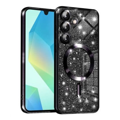 Techsuit Luxury Glitter MagSafe - θήκη για Samsung Galaxy A16 - Μαύρο