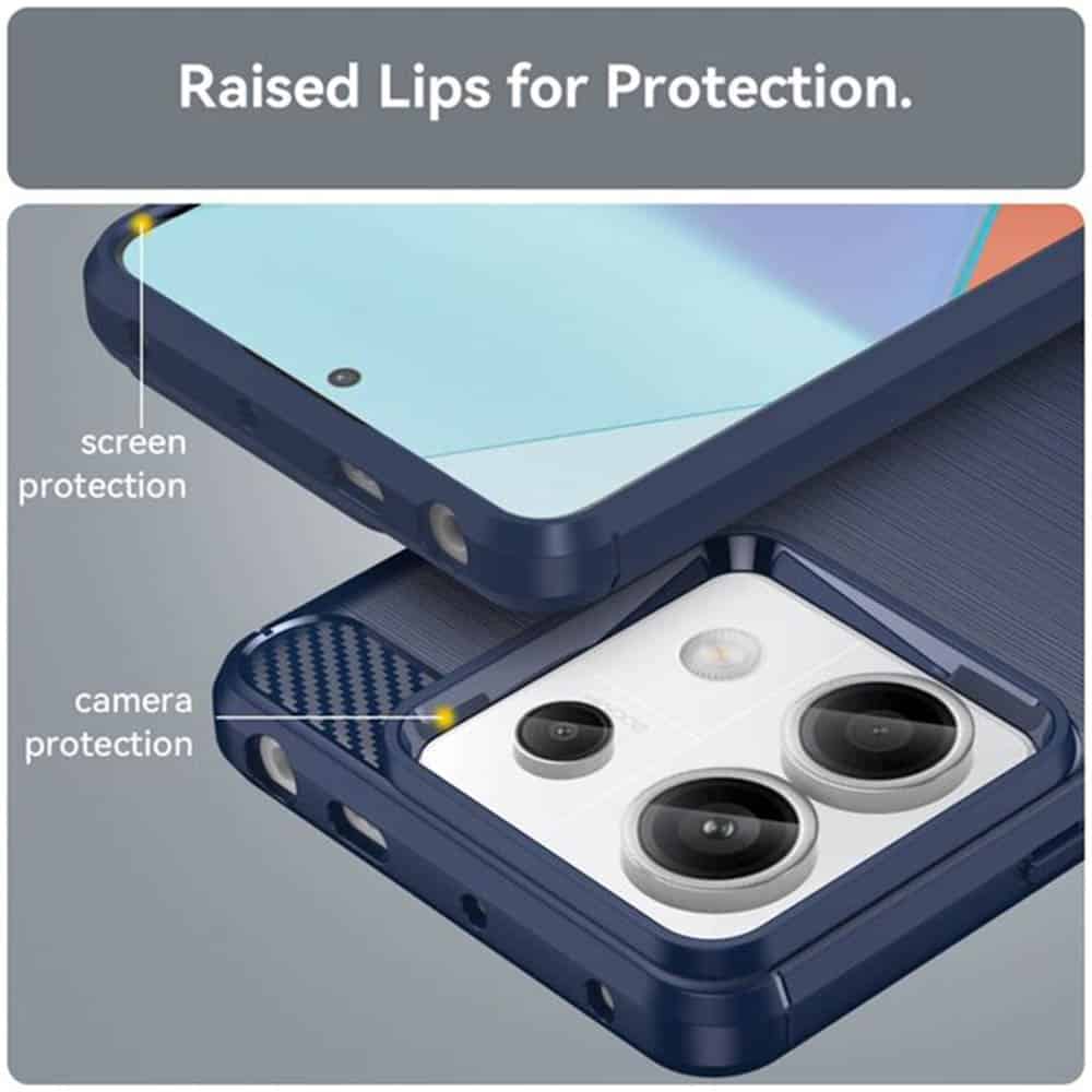 Techsuit Carbon Silicone - θήκη για Xiaomi Redmi Note 14 4G - Μαύρο - Image 5