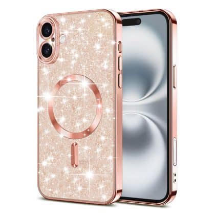 Techsuit Luxury Glitter - θήκη για Apple iPhone 16 Plus - Ροζ