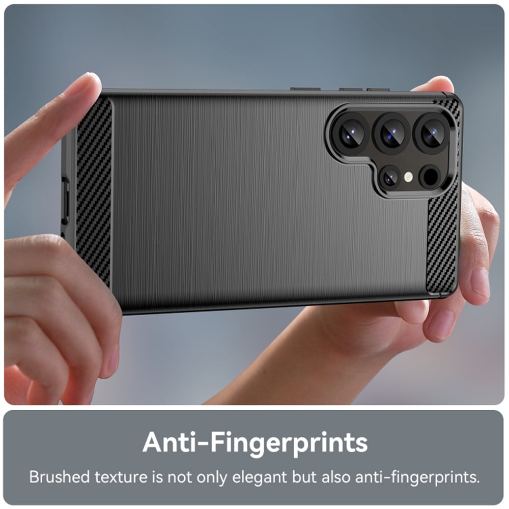 Techsuit Carbon Silicone - θήκη για Samsung Galaxy S25 Ultra - Μαύρο - Image 3