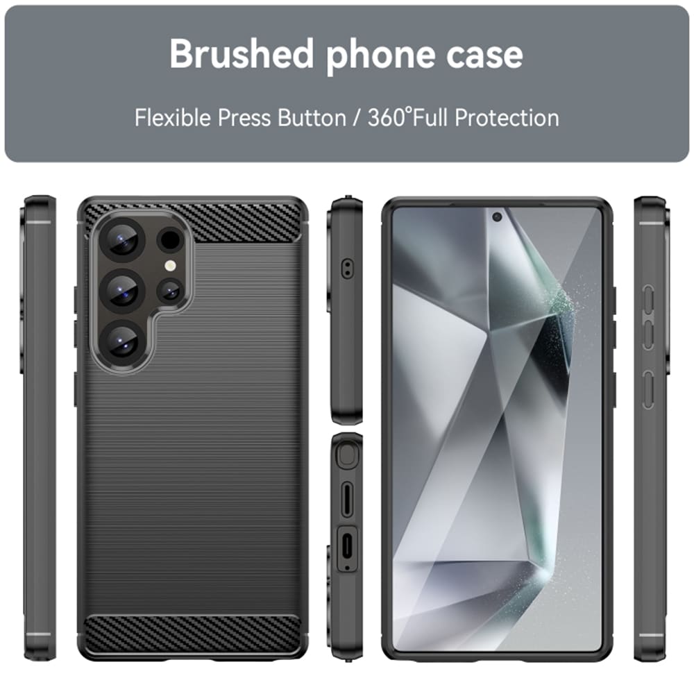 Techsuit Carbon Silicone - θήκη για Samsung Galaxy S25 Ultra - Μαύρο - Image 2