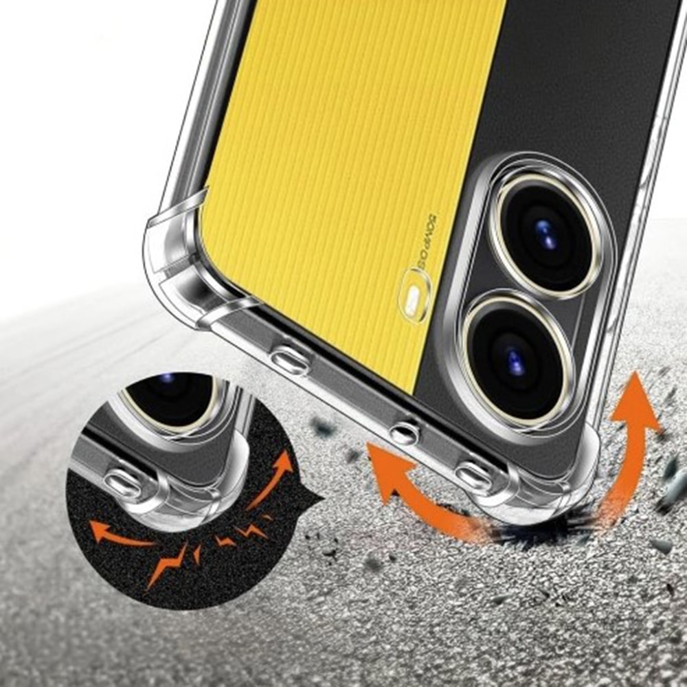 Techsuit Shockproof Clear Silicone - θήκη για Xiaomi Poco X7 Pro - Διάφανο - Image 4