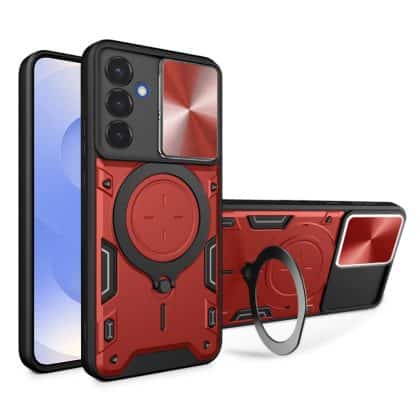 Techsuit CamGuard Pro - θήκη για Samsung Galaxy S25 - Κόκκινο