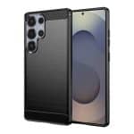 Techsuit Carbon Silicone - θήκη για Samsung Galaxy S25 Ultra - Μαύρο