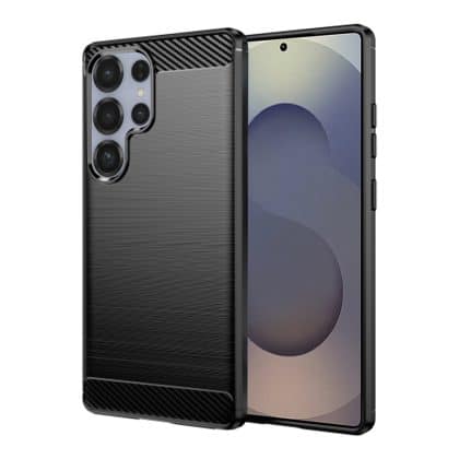 Techsuit Carbon Silicone - θήκη για Samsung Galaxy S25 Ultra - Μαύρο
