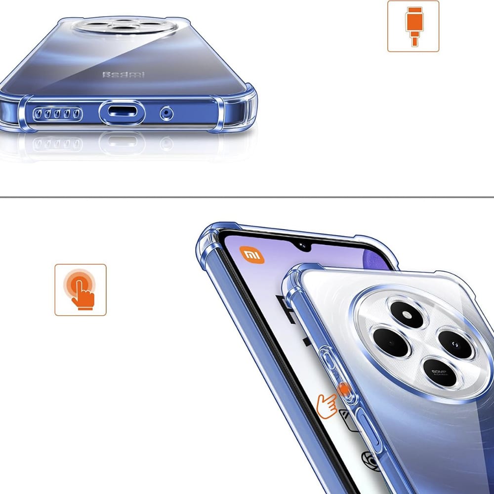Techsuit Shockproof Clear Silicone - θήκη για Xiaomi Redmi 14C - Διάφανο - Image 3