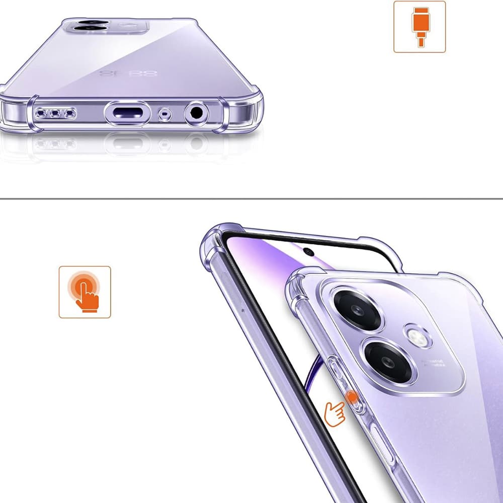 Techsuit Shockproof Clear Silicone - θήκη για Oppo A40 4G - Διάφανο - Image 4