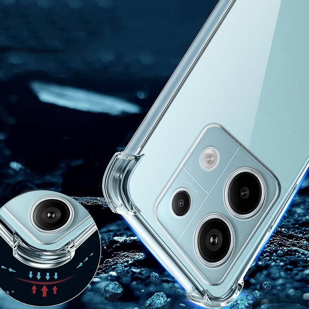 Techsuit Shockproof Clear Silicone - Xiaomi Redmi Note 13 Pro / Poco X6 - Διάφανο - Image 4