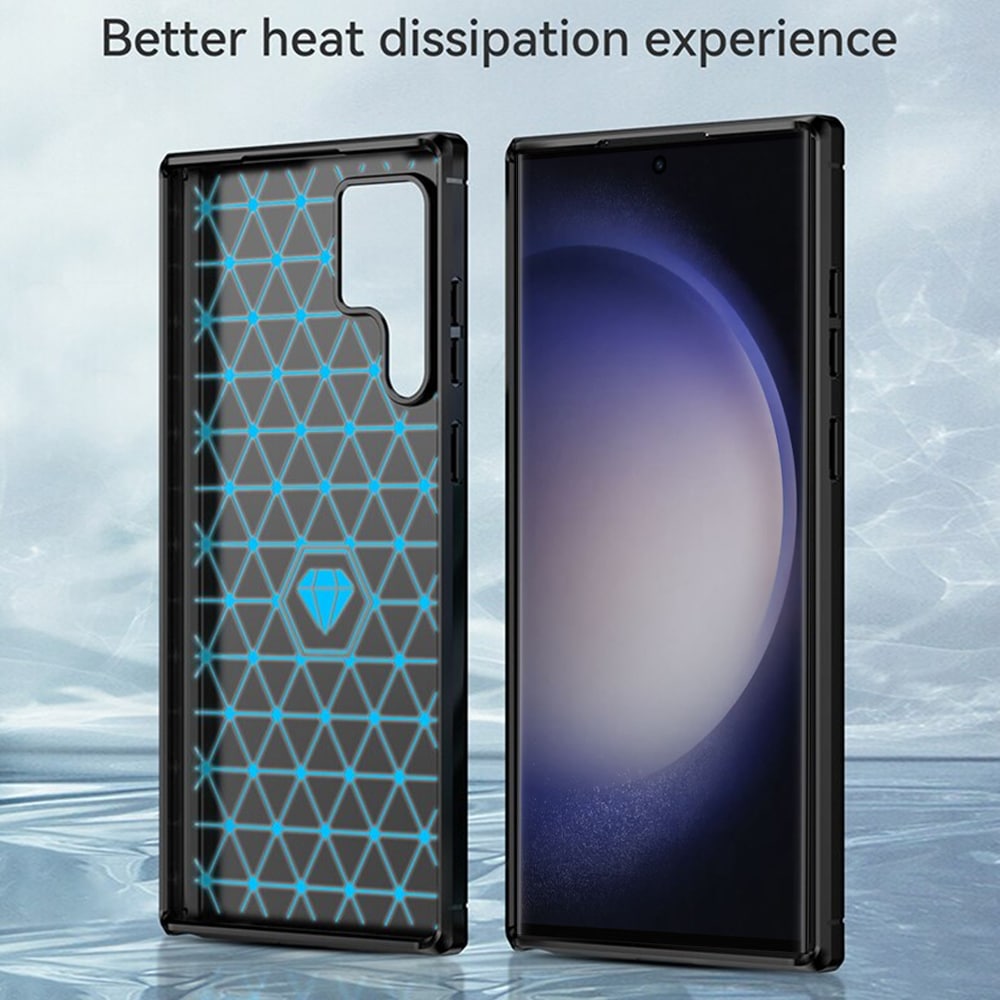 Techsuit Carbon Silicone - θήκη για Samsung Galaxy S23 Ultra - Μαύρο - Image 5