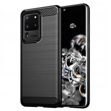 Techsuit Carbon Silicone - θήκη για Samsung Galaxy S20 Ultra - Μαύρο