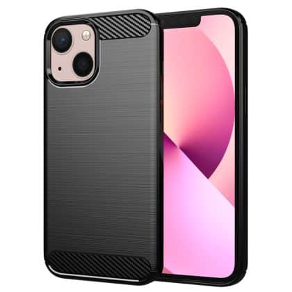 Techsuit Carbon Silicone - θήκη για Apple iPhone 13 - Μαύρο