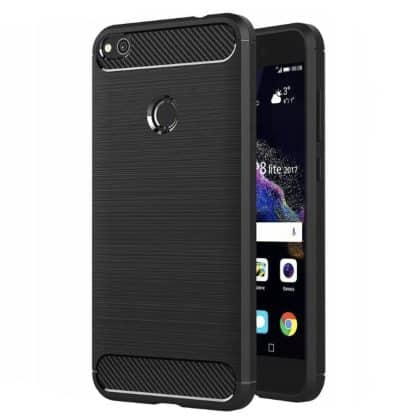Techsuit Carbon Silicone - θήκη για Huawei P9 lite - Μαύρο
