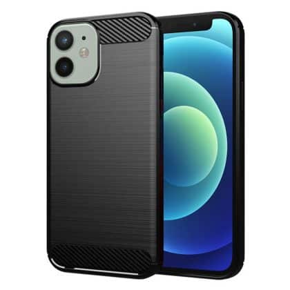 Techsuit Carbon Silicone - θήκη για Apple iPhone 12 mini - Μαύρο