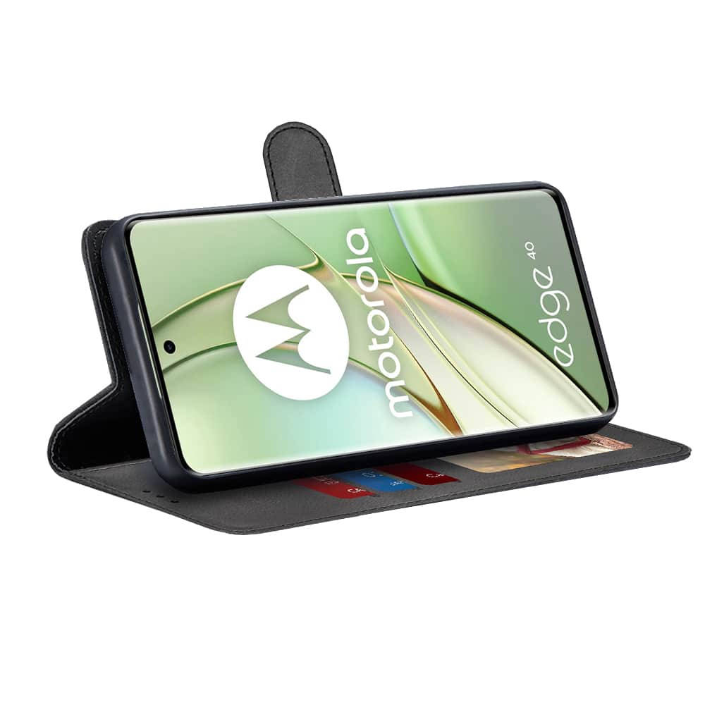 Techsuit Diary Book - θήκη για Motorola Edge 40 - Μαύρο - Image 2