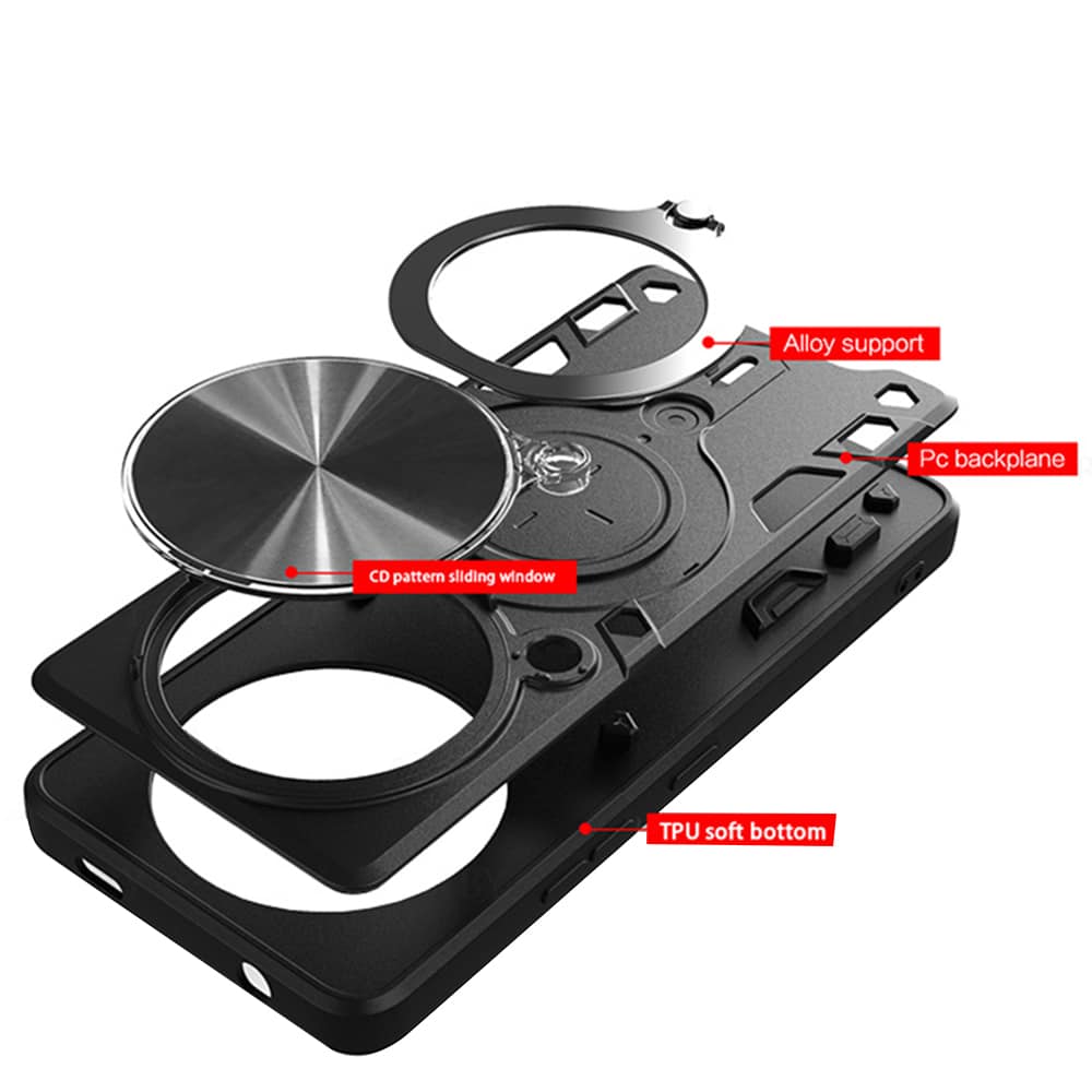 Techsuit CamGuard Pro - θήκη για Xiaomi Redmi Note 14 Pro / Poco F7 - Μαύρο - Image 2