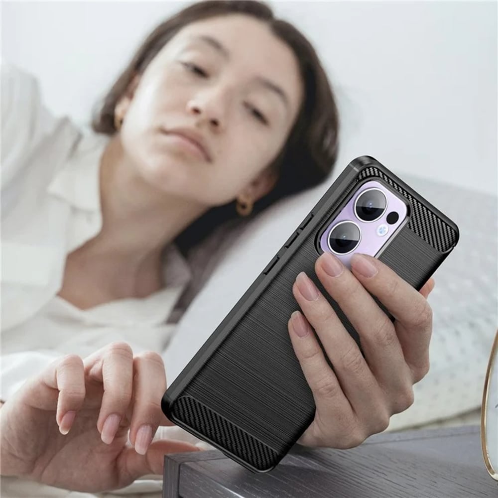 Techsuit Carbon Silicone - θήκη για Oppo Reno13 - Μαύρο - Image 6