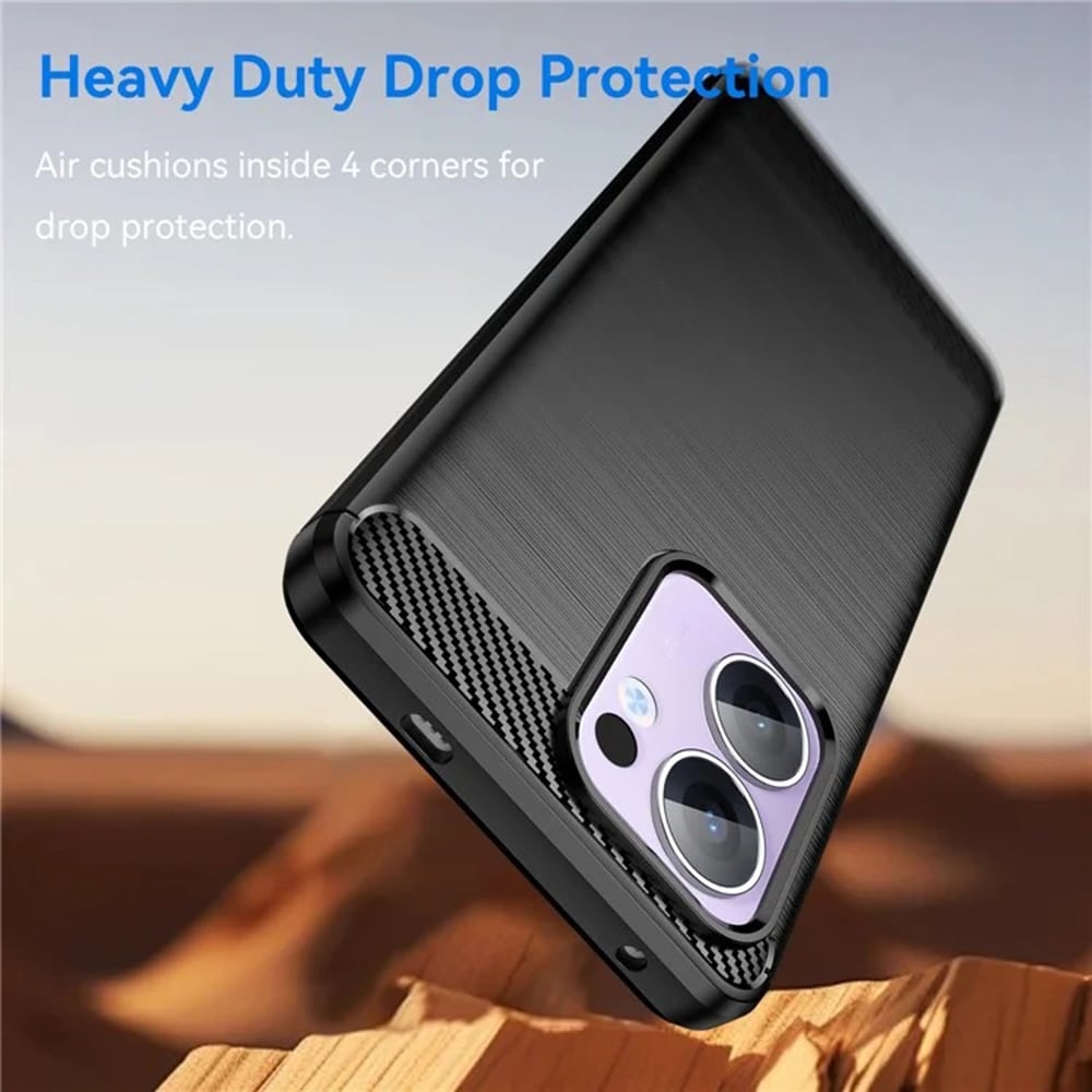 Techsuit Carbon Silicone - θήκη για Oppo Reno13 - Μαύρο - Image 2