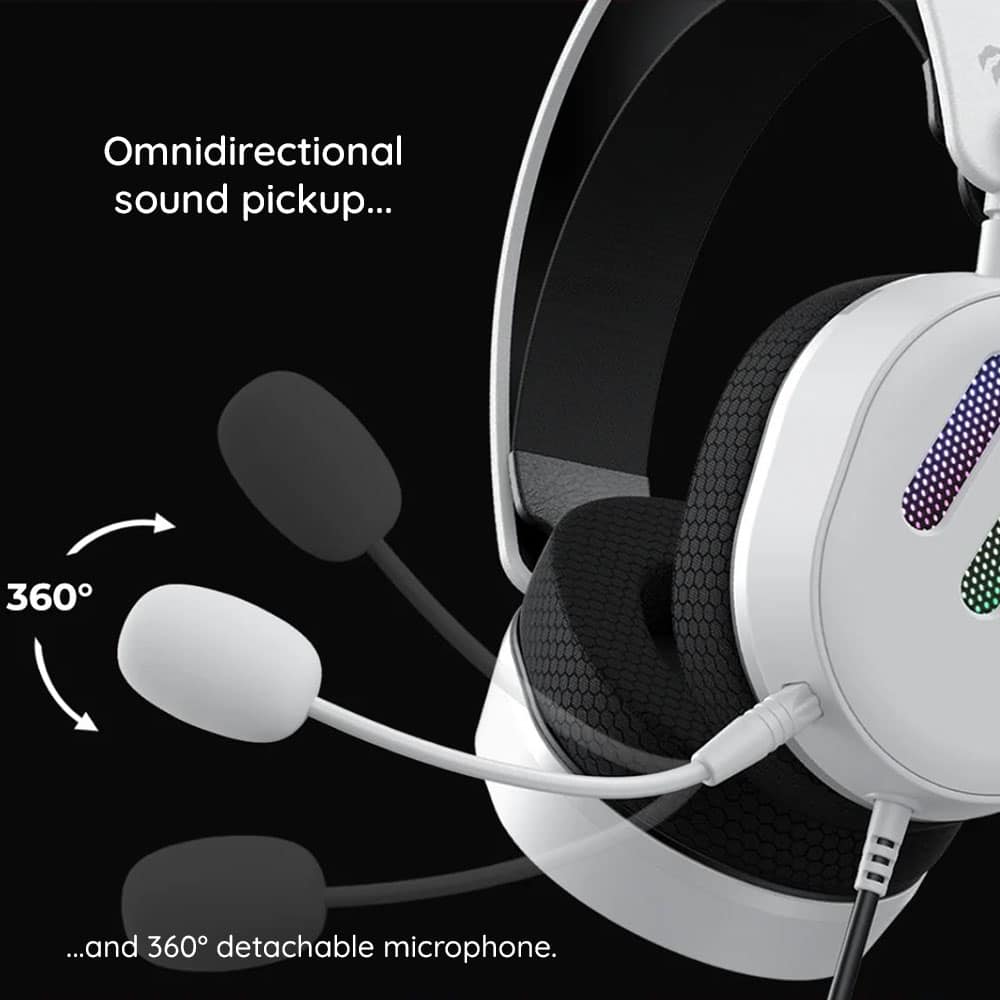 Havit - Gaming Headphones (h2038u) - With Microphone, 50mm Speaker, USB, 2m - Black - Image 5